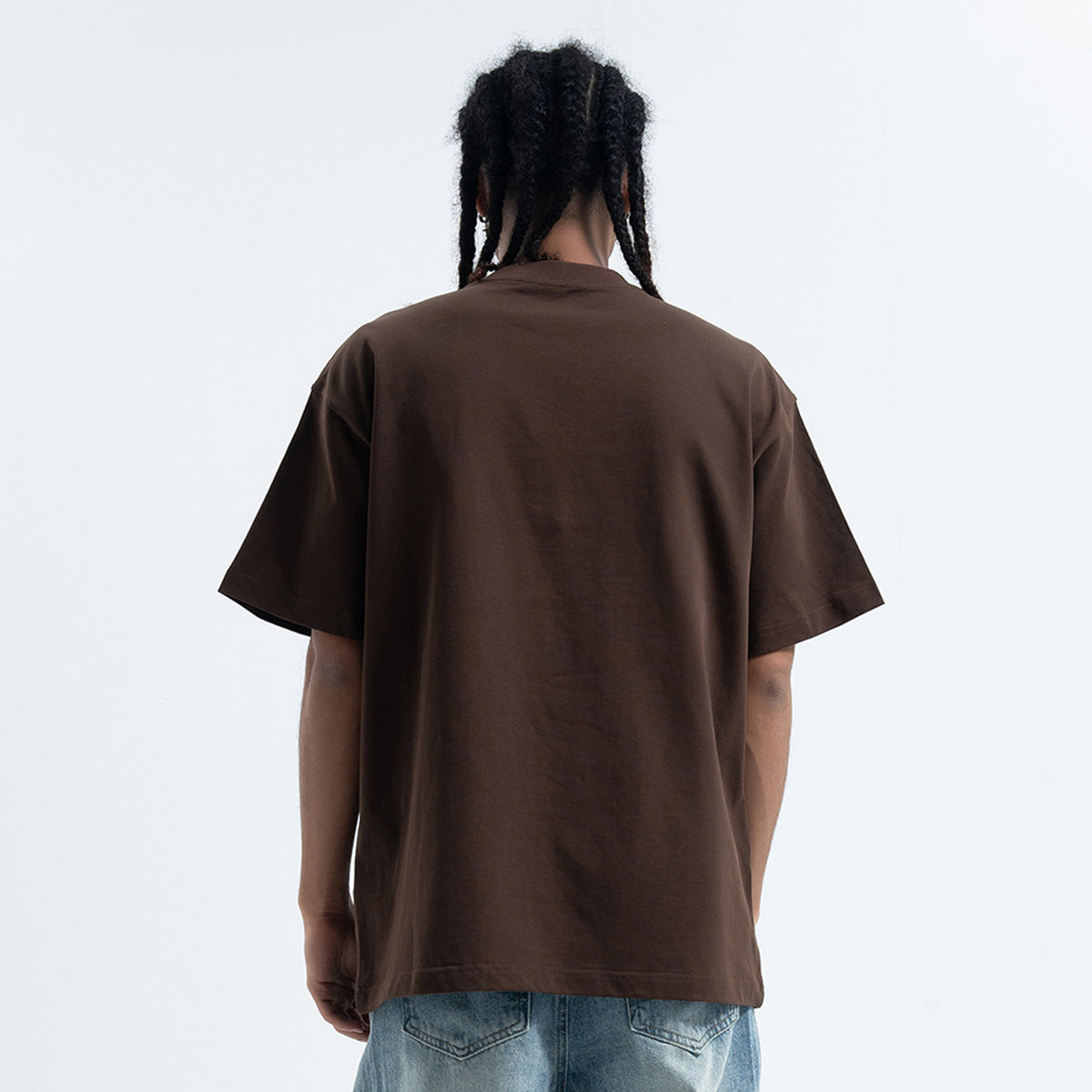 White doves t-shirt bird print top freedom slogan tee in brown