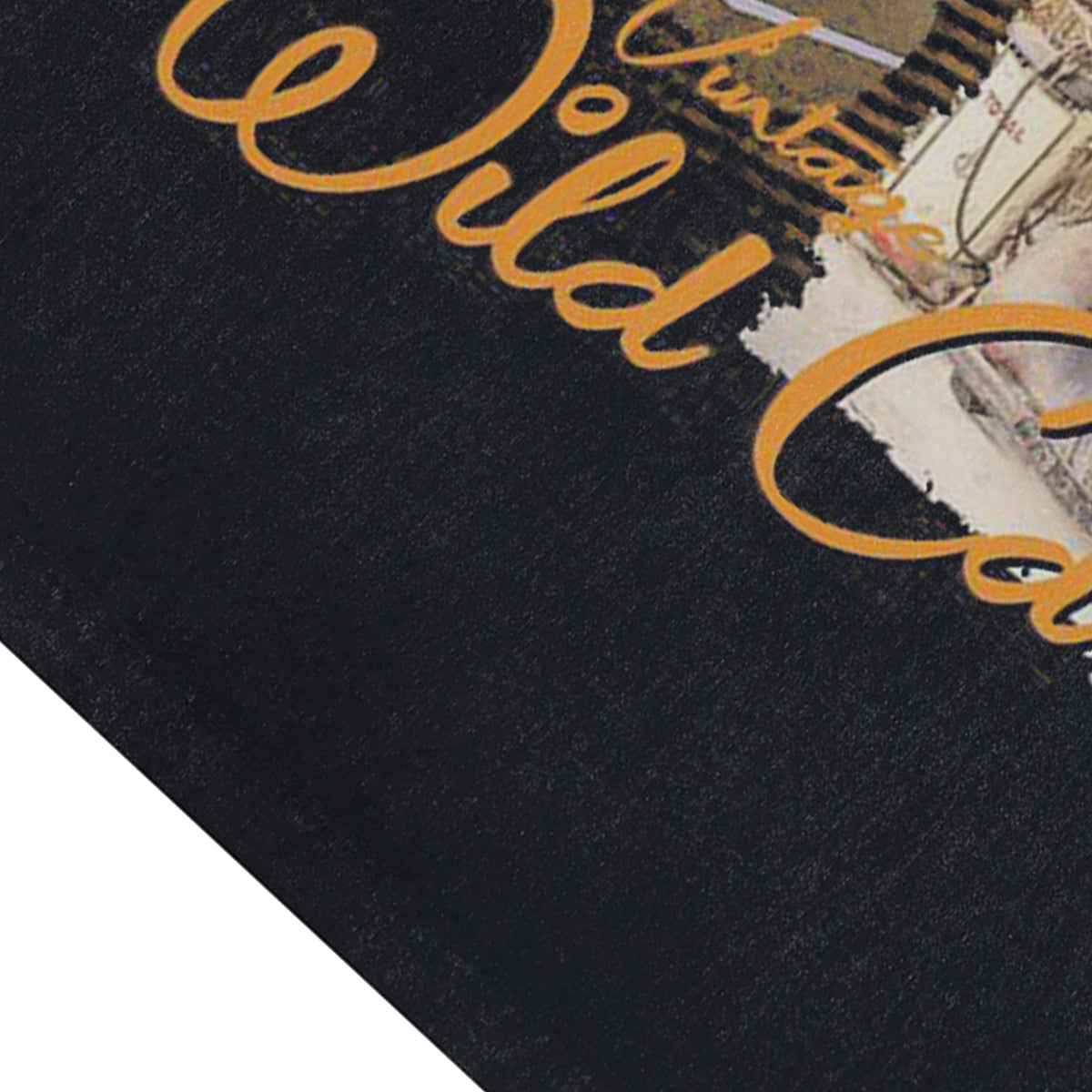 American car sleeveless t-shirt retro poster surfer vest 80s motorsports tank top in acid wash black