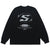 Genius slogan jumper 00s grunge long sleeve top skater t-shirt in black