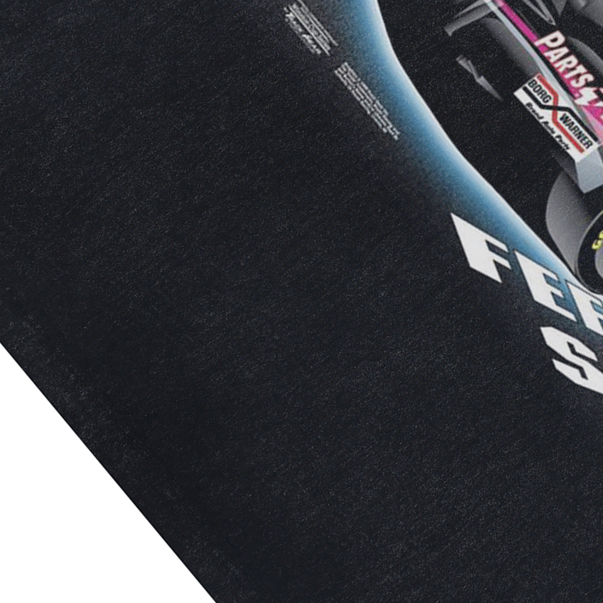 Y2K racing car sleeveless t-shirt 00s motorsports surfer vest sports print tank top in acid wash black