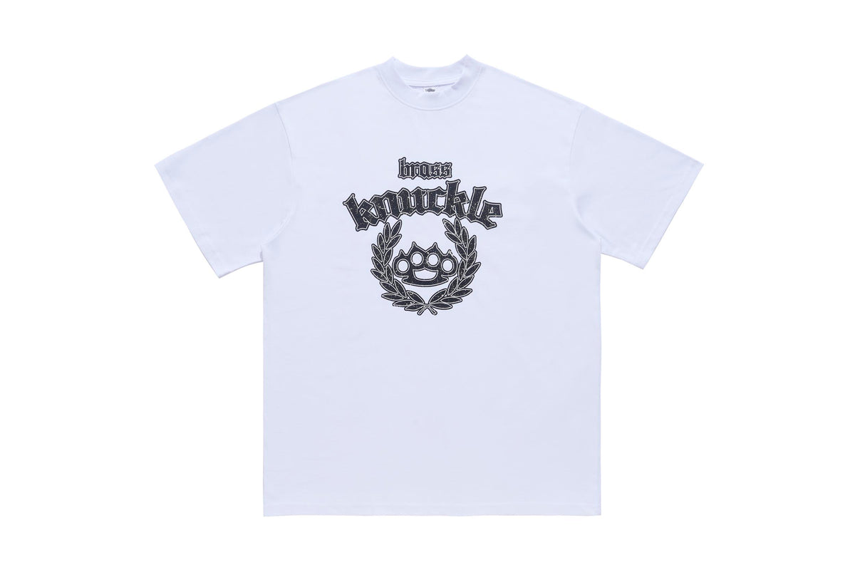 Knuckles t-shirt fighter top grunge slogan tee grey