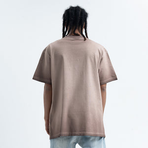 Psychedelic t-shirt white dove top retro religion tee in cream