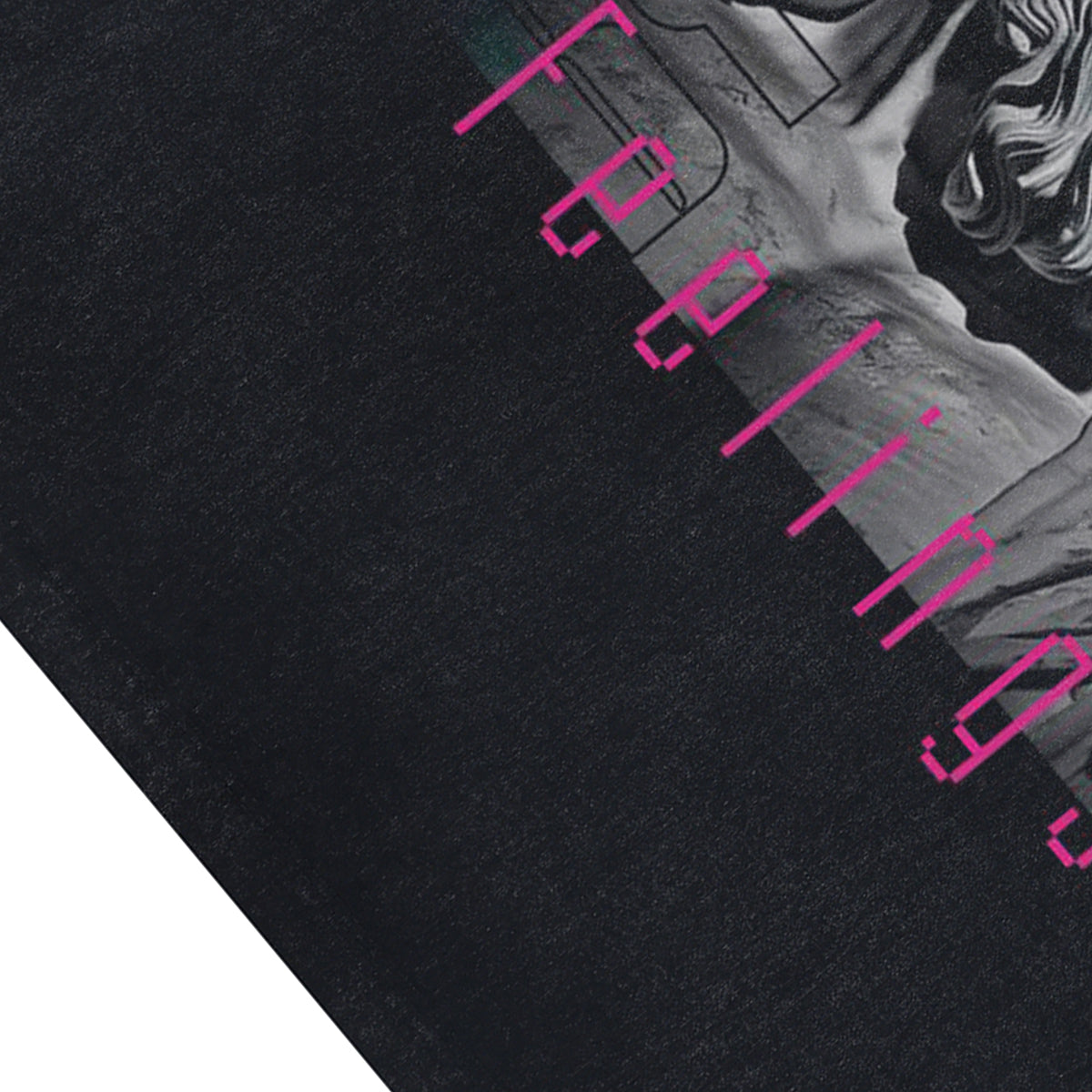 Greek god print sleeveless t-shirt retro poster surfer vest pop art tank top in acid wash black