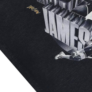 James Lebron sleeveless t-shirt vintage basketball player vest sports tank top in acid wash black