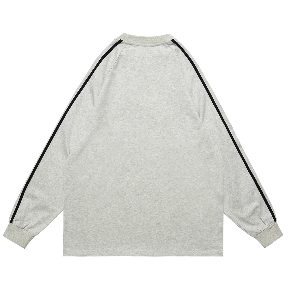 Psychedelic jumper long sleeve cybepunk top alien print t-shirt grunge striped pullover in black