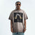 Gothic t-shirt desert monster top creepy print tee in grey