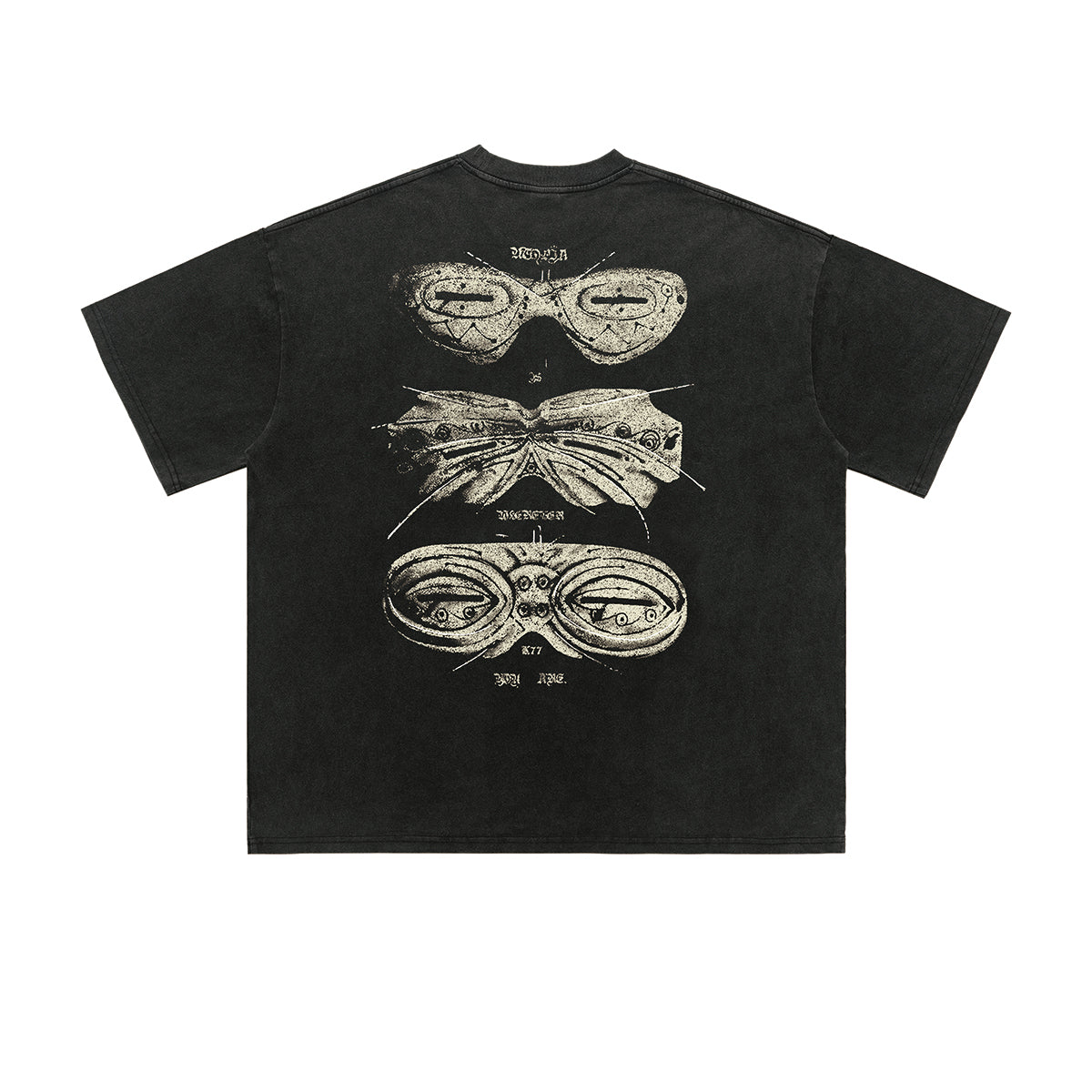 Rapper t-shirt hip-hop tee gangster top in black