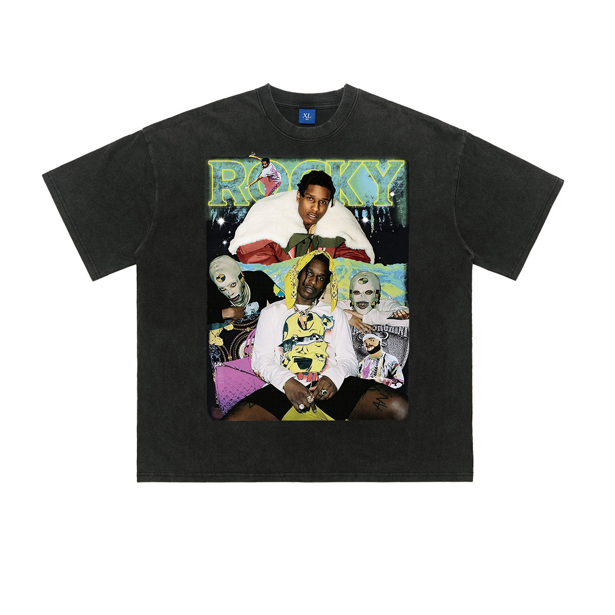 ASAP Rocky t-shirt vintage rapper t-shirt in black