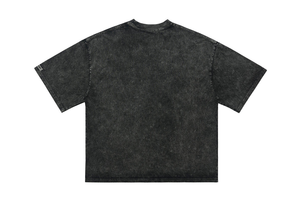 Creepy t-shirt brain slogan tee grunge top in blue