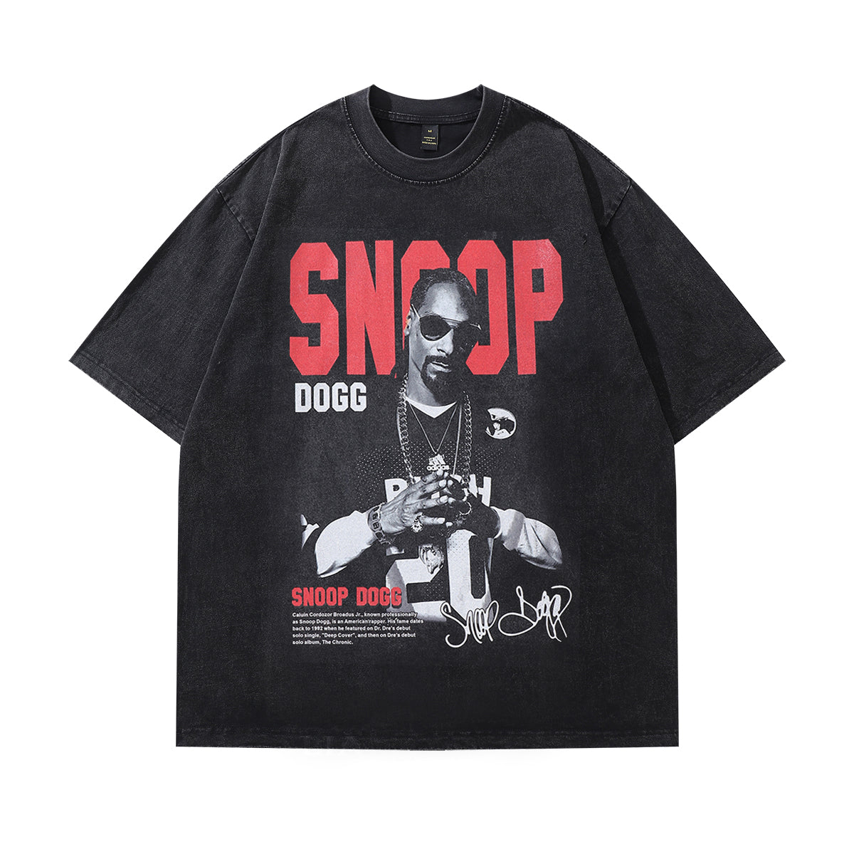 Vintage Snoop Dogg t-shirt hip-hop tee retro rapper top in grey
