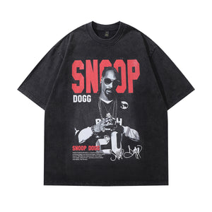 Vintage Snoop Dogg t-shirt hip-hop tee retro rapper top in grey