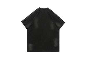 Butterfly effect t-shirt grunge slogan tee racing top in grey
