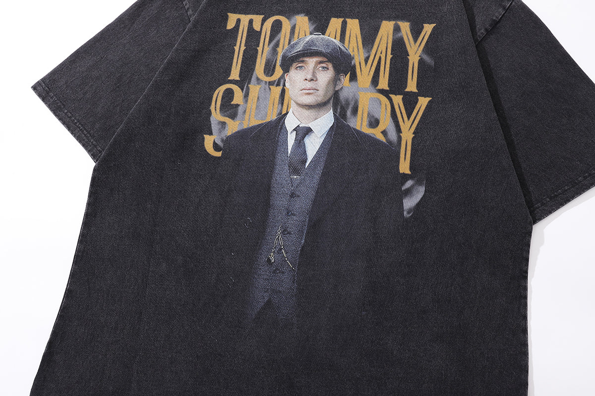 Vintage Peaky Blinders t-shirt retro British tee tv show top in grey