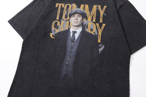 Vintage Peaky Blinders t-shirt retro British tee tv show top in grey