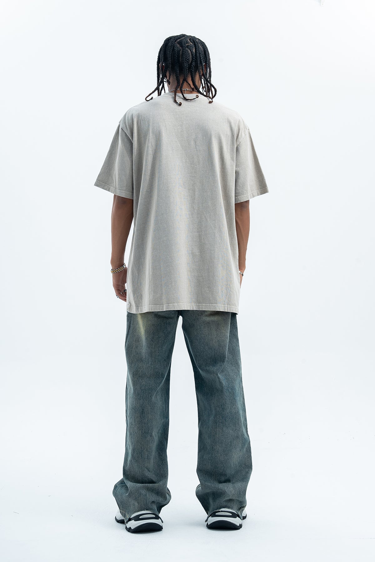 Psychedelic t-shirt Aura top Angel print tee in Brown