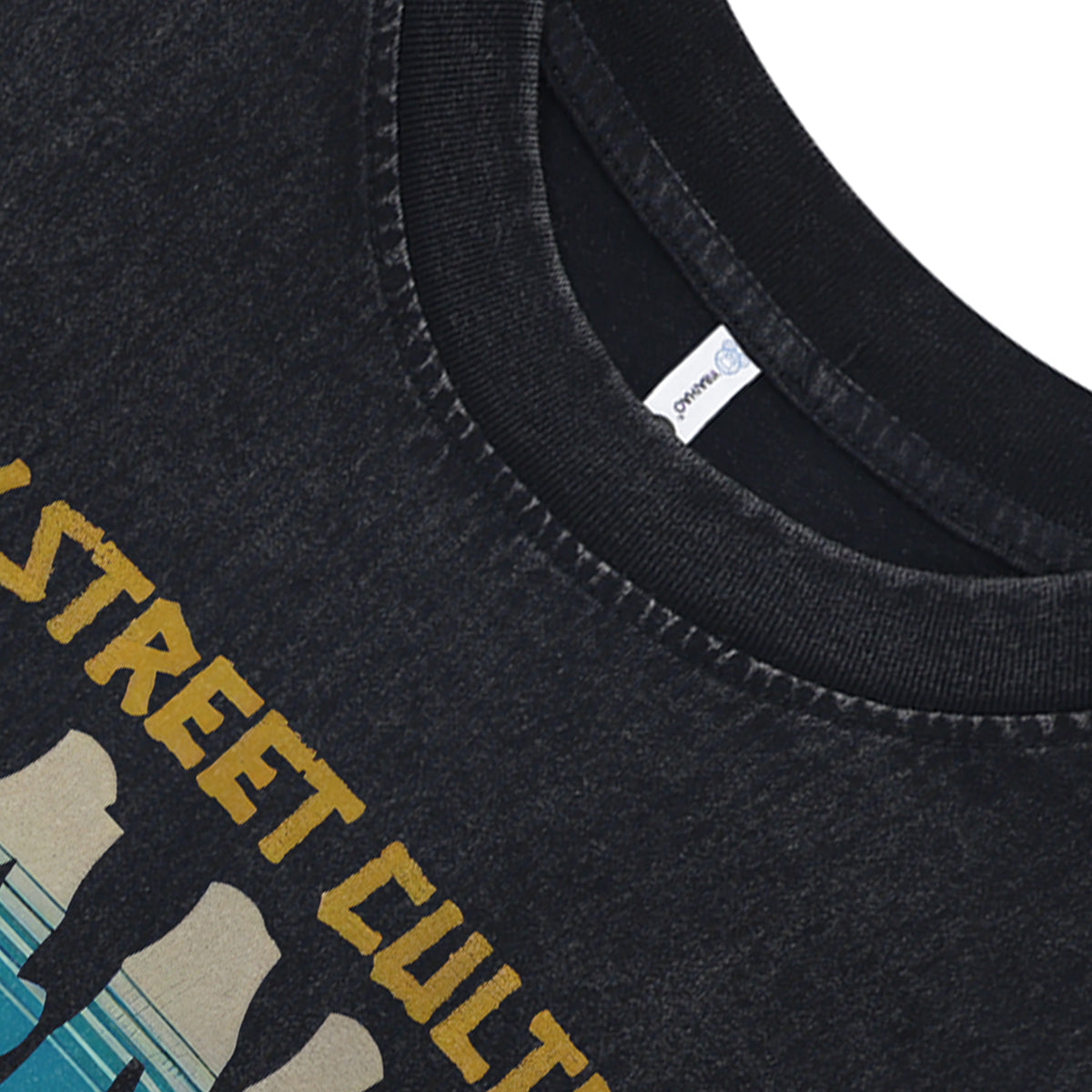 Japanese monster sleeveless t-shirt Tokyo surfer vest 80s Godzilla tank top in acid wash black