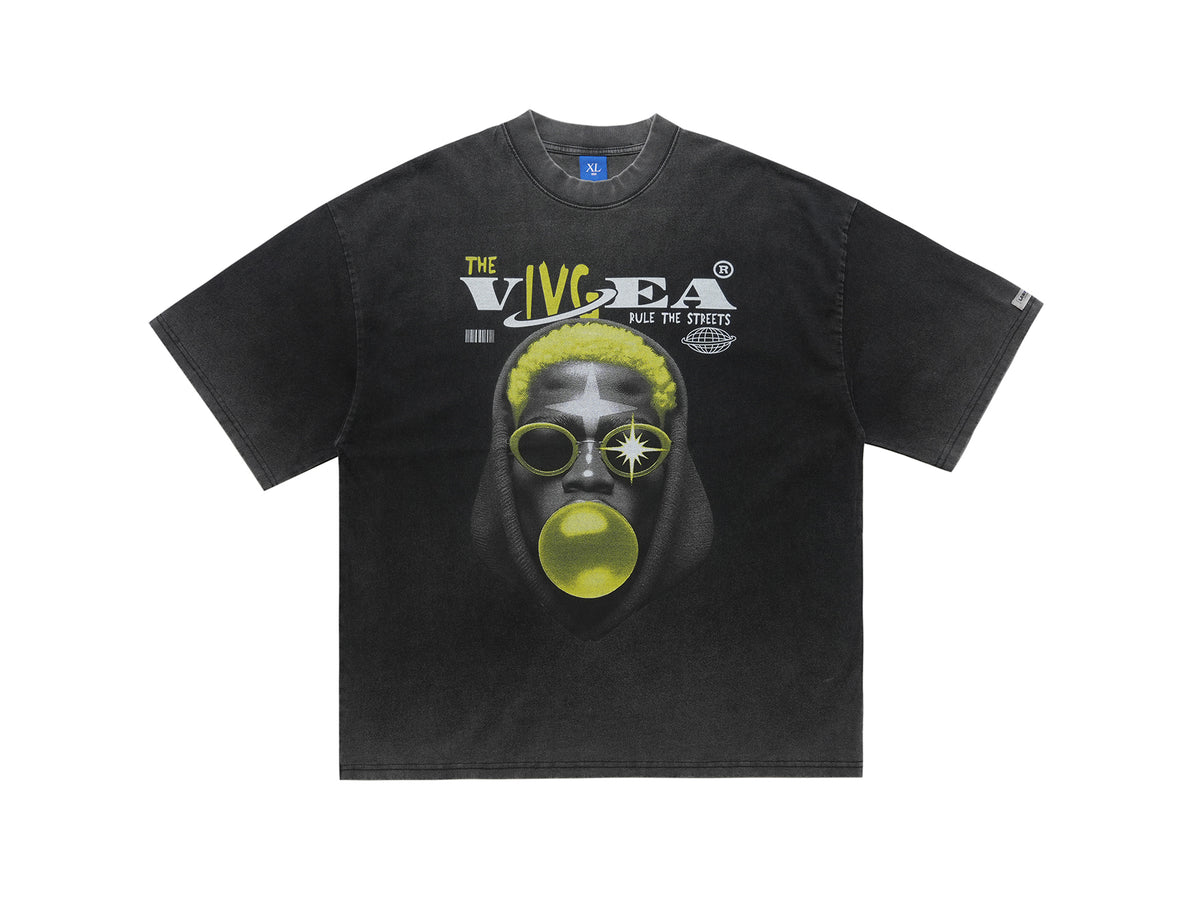 Dennis Rodman t-shirt psychedelic top basketball player tee in Black