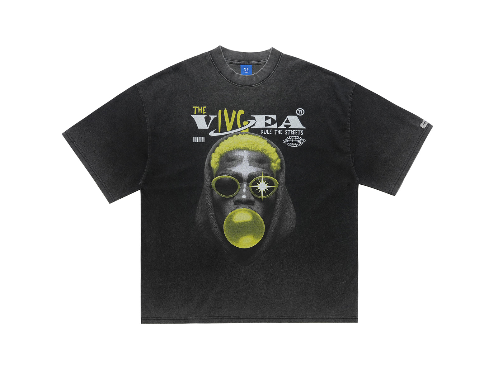 Dennis Rodman t-shirt psychedelic top basketball player tee in Black