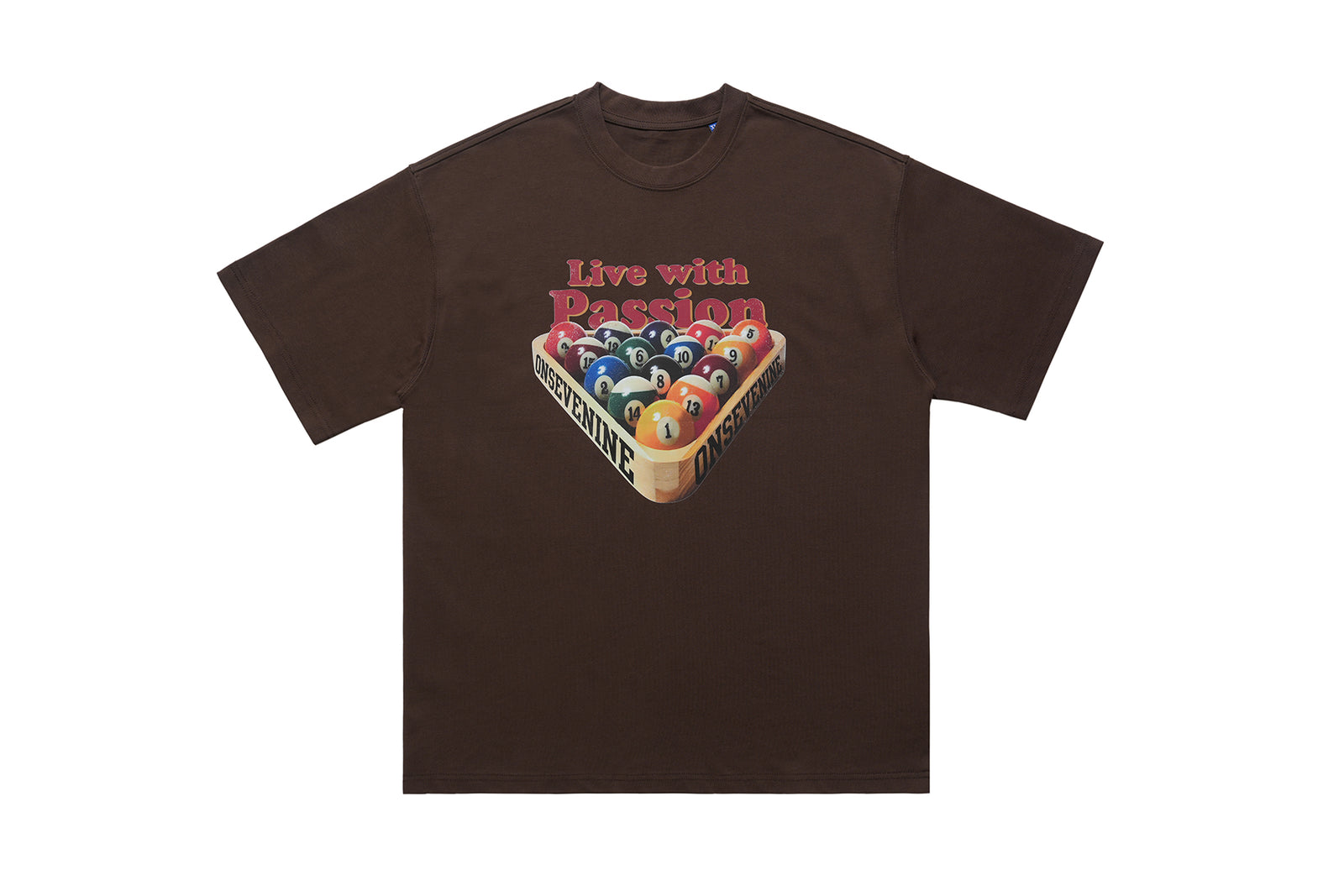 Pool game t-shirt retro gamer top grunge preppy tee brown
