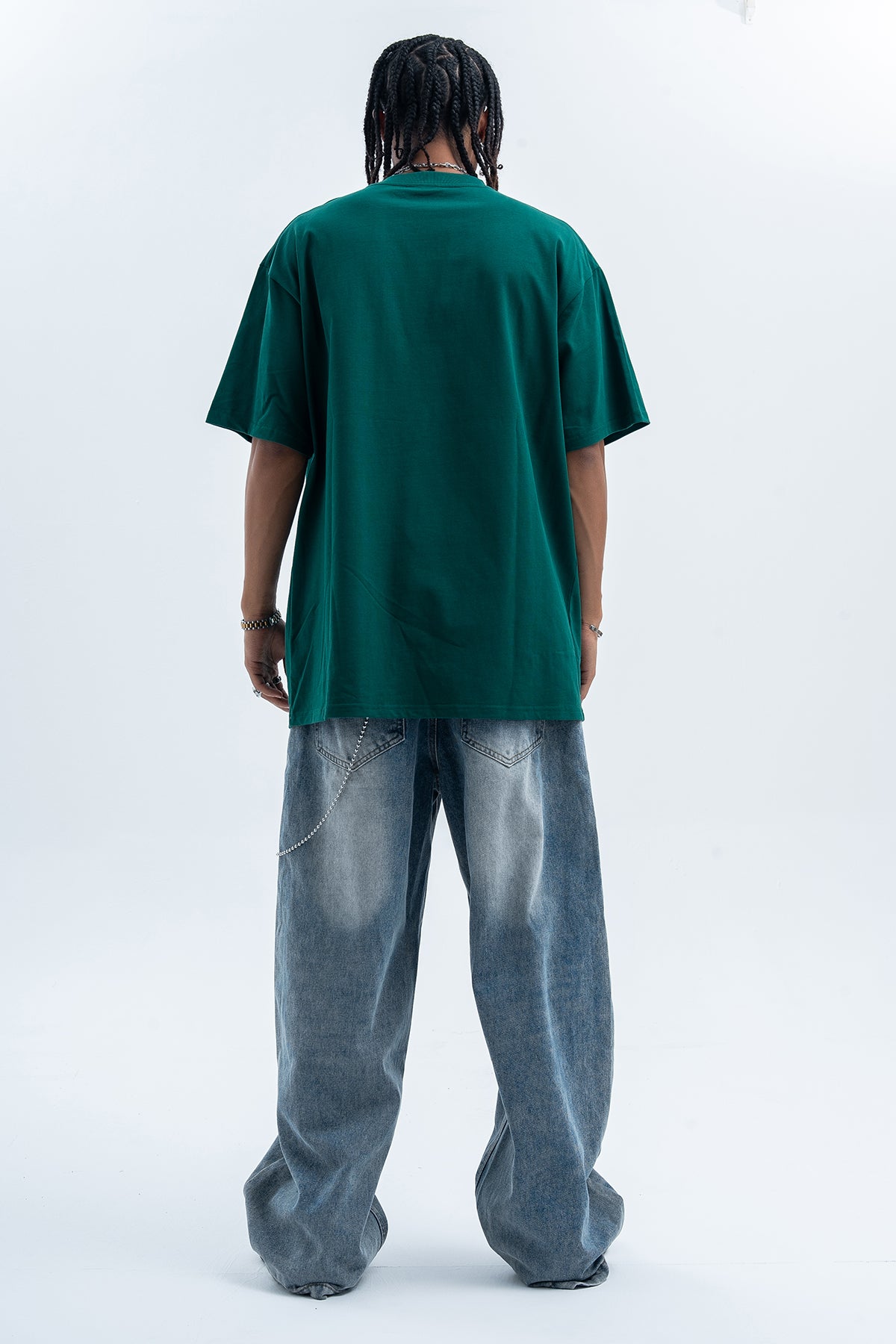 Hip-hop t-shirt rapper top money print tee Brown