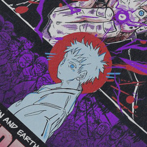 Anime boys sleeveless t-shirt vintage Japanese vest retro cartoon tank top in acid wash black