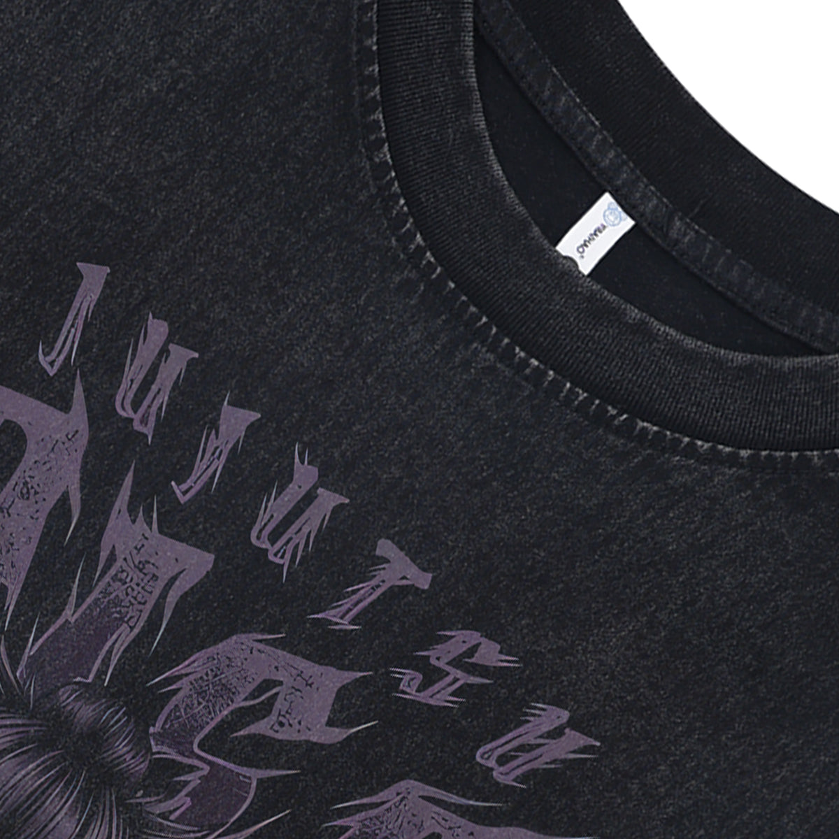 Jujutsu vintage sleeveless t-shirt old anime surfer vest retro cartoon tank top in acid wash black