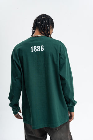 Statue of Liberty jumper creepy American top long sleeve USA t-shirt in brown