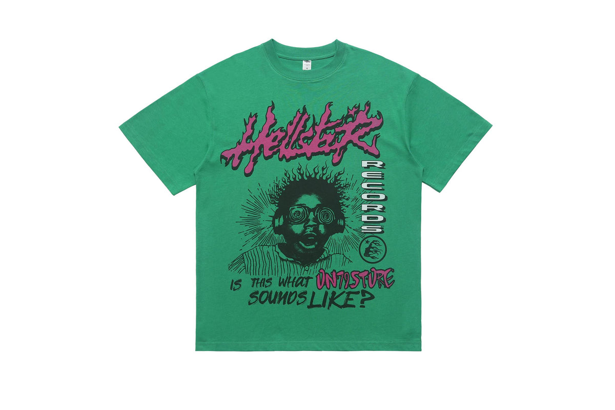 Hip-hop t-shirt psychedelic ganster top rapper tee in white