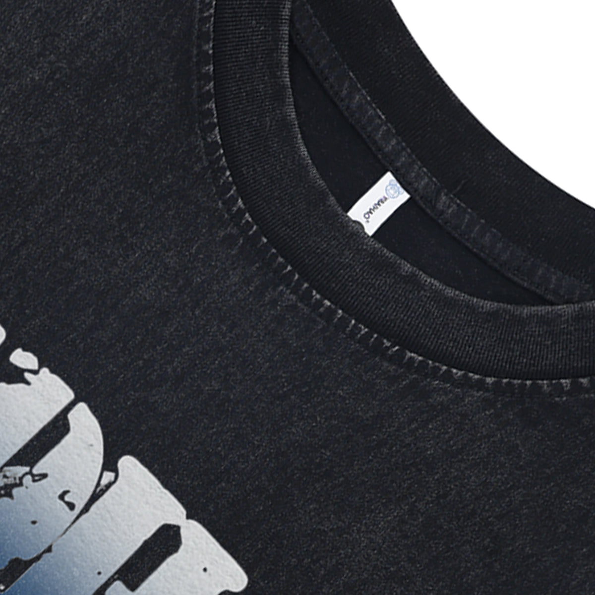 Shark print sleeveless t-shirt retro sea monster surfer vest 90s animal tank top in acid wash black