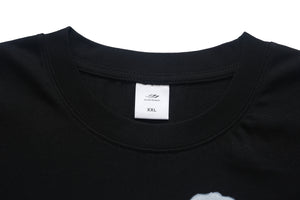 Psychedelic cartoon t-shirt paint scribble tee hippie top in black