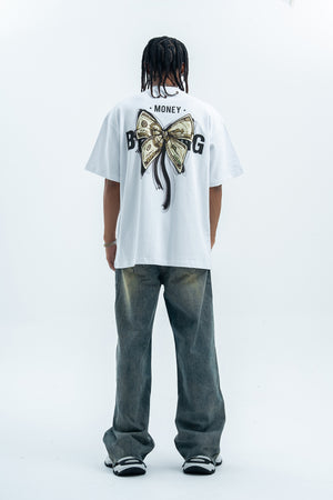 Money print t-shirt dollar sign tee hip-hop top rapper jumper black