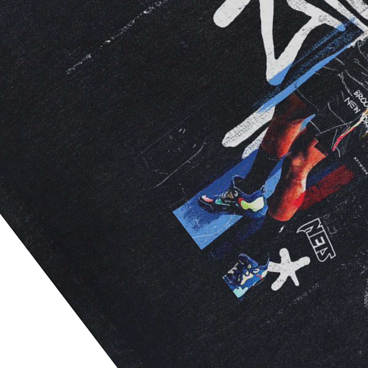 Basketball player sleeveless t-shirt vintage sports vest American tank top in acid wash black