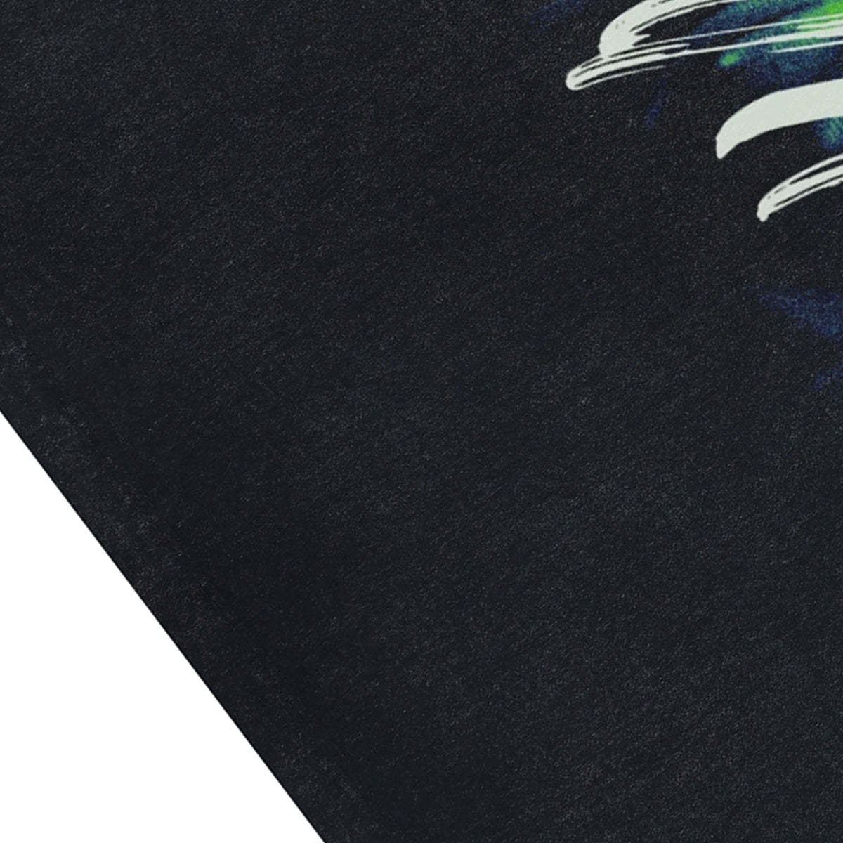 Attitude slogan sleeveless t-shirt balaclava print vest hip-hop gangster tank top in acid wash black