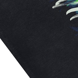 Attitude slogan sleeveless t-shirt balaclava print vest hip-hop gangster tank top in acid wash black