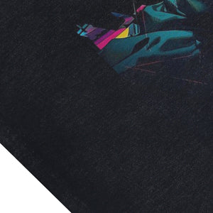 Sad boy sleeveless t-shirt vintage Japanese vest retro anime tank top in acid wash black