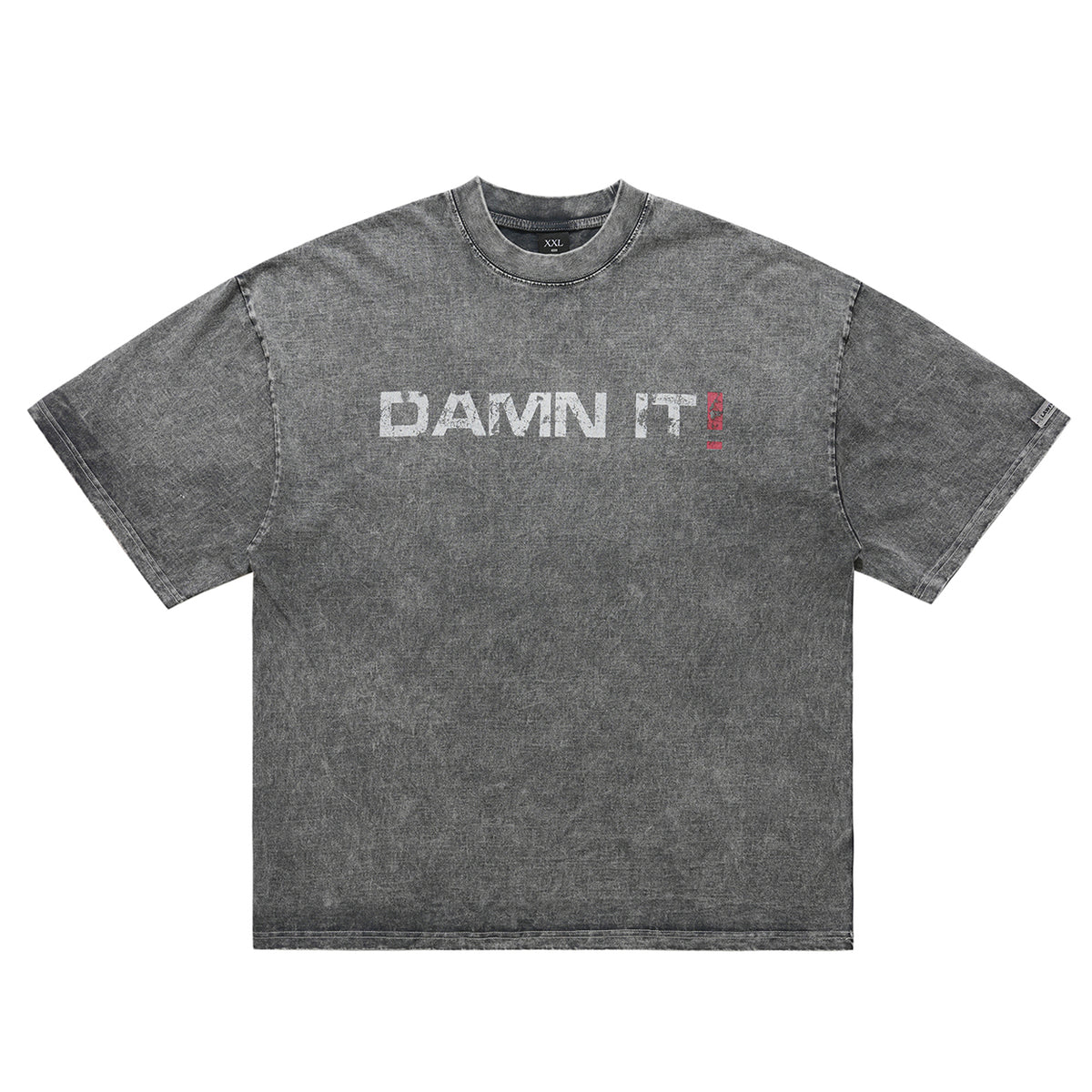 Damn it slogan t-shirt funky tee retro 00s top in black