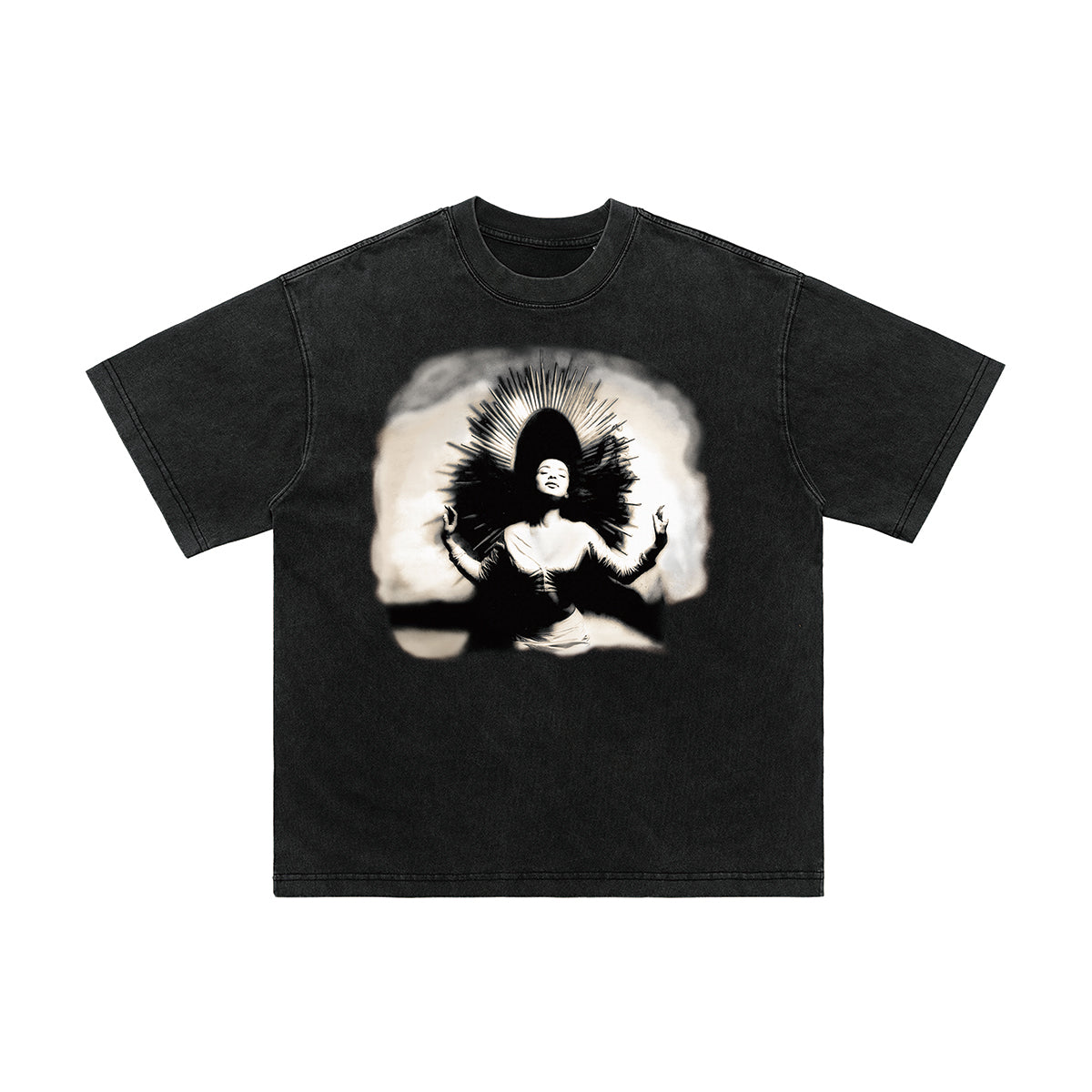 Creepy angel t-shirt gothic cartoon top in JJ black