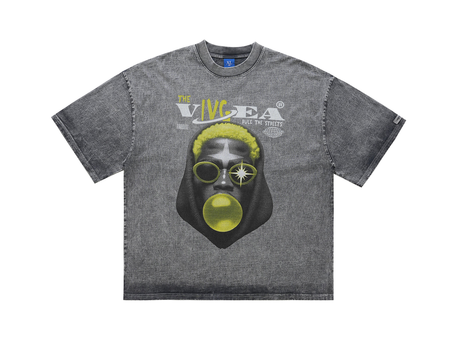 Dennis Rodman t-shirt psychedelic top basketball player tee in grey