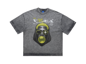 Dennis Rodman t-shirt psychedelic top basketball player tee in Black