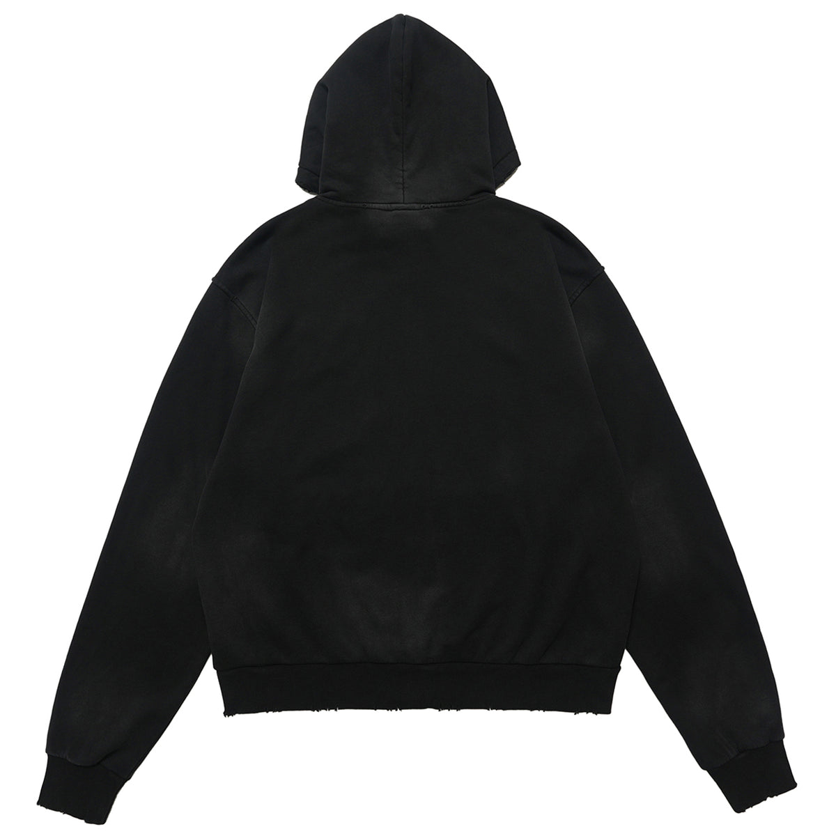 Motivational slogan hoodie grunge gorpcore pullover in black