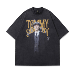 Vintage Peaky Blinders t-shirt retro British tee tv show top in grey