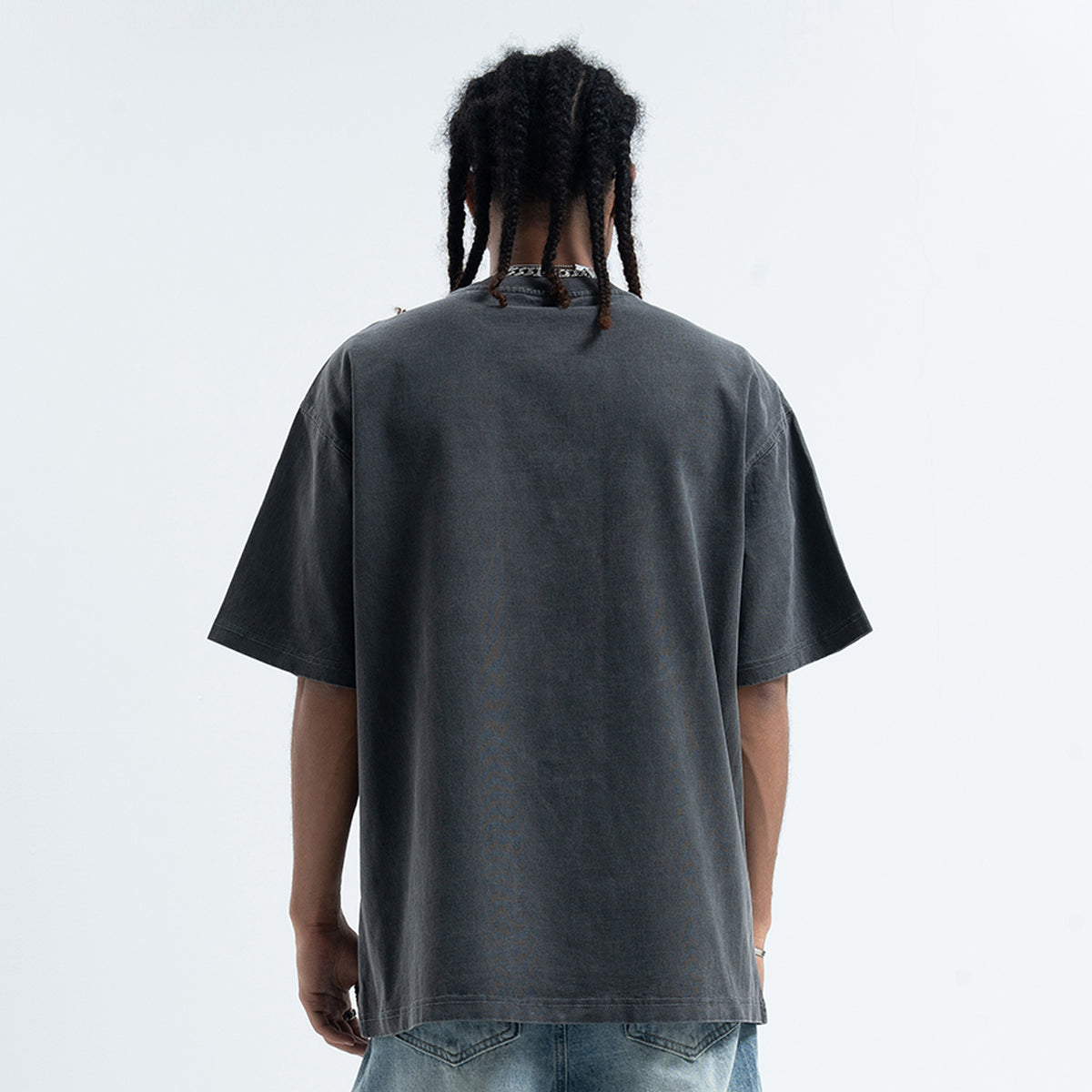 70s cartoon t-shirt retro print top old school tee in grey