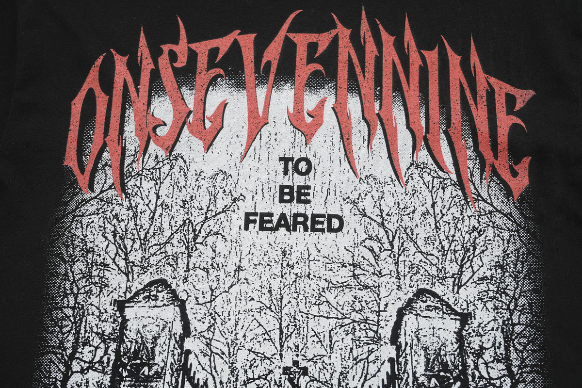 Cemetery t-shirt creepy gothic top horror tee in black