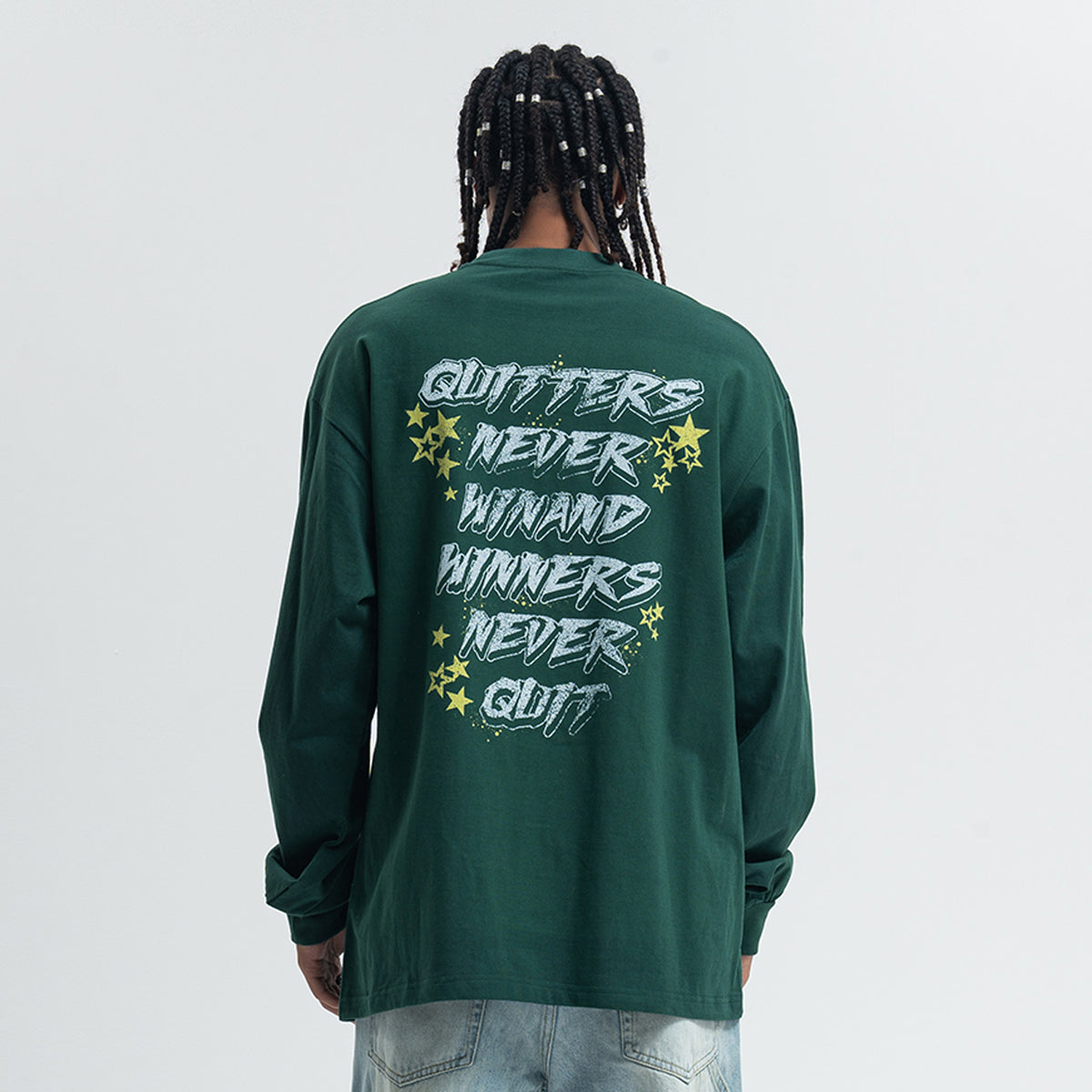 Cyberpunk long sleeve top virtual reality t-shirt in green