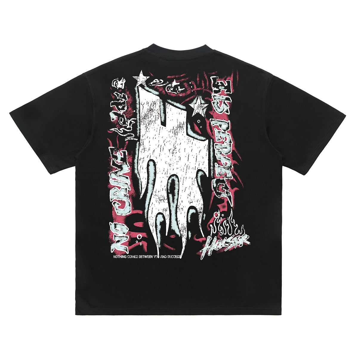 Gangster graffiti t-shirt hell slogan top in white