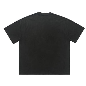 Boxer t-shirt kitten print top cat tee grunge jumper in black
