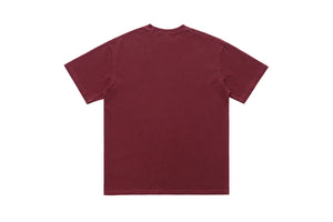 Money slogan t-shirt praying hands top cross print tee in red