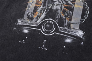 Angel of death t-shirt saint tee creepy psychedelic top in vintage grey