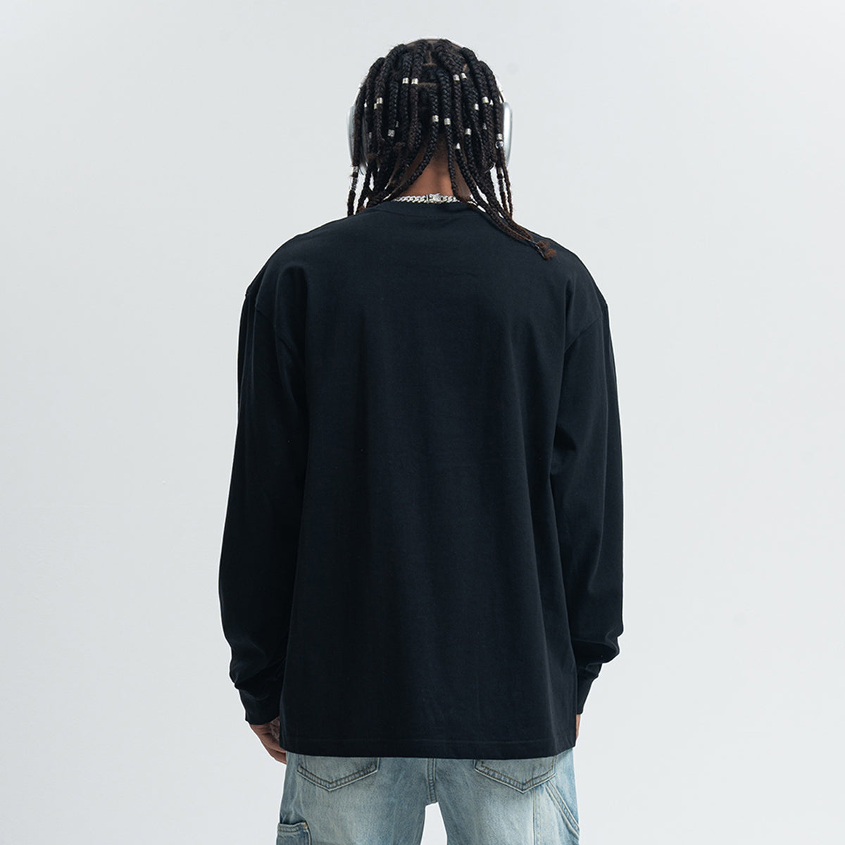 Magician slogan jumper long sleeve singer t-shirt rocker top in white