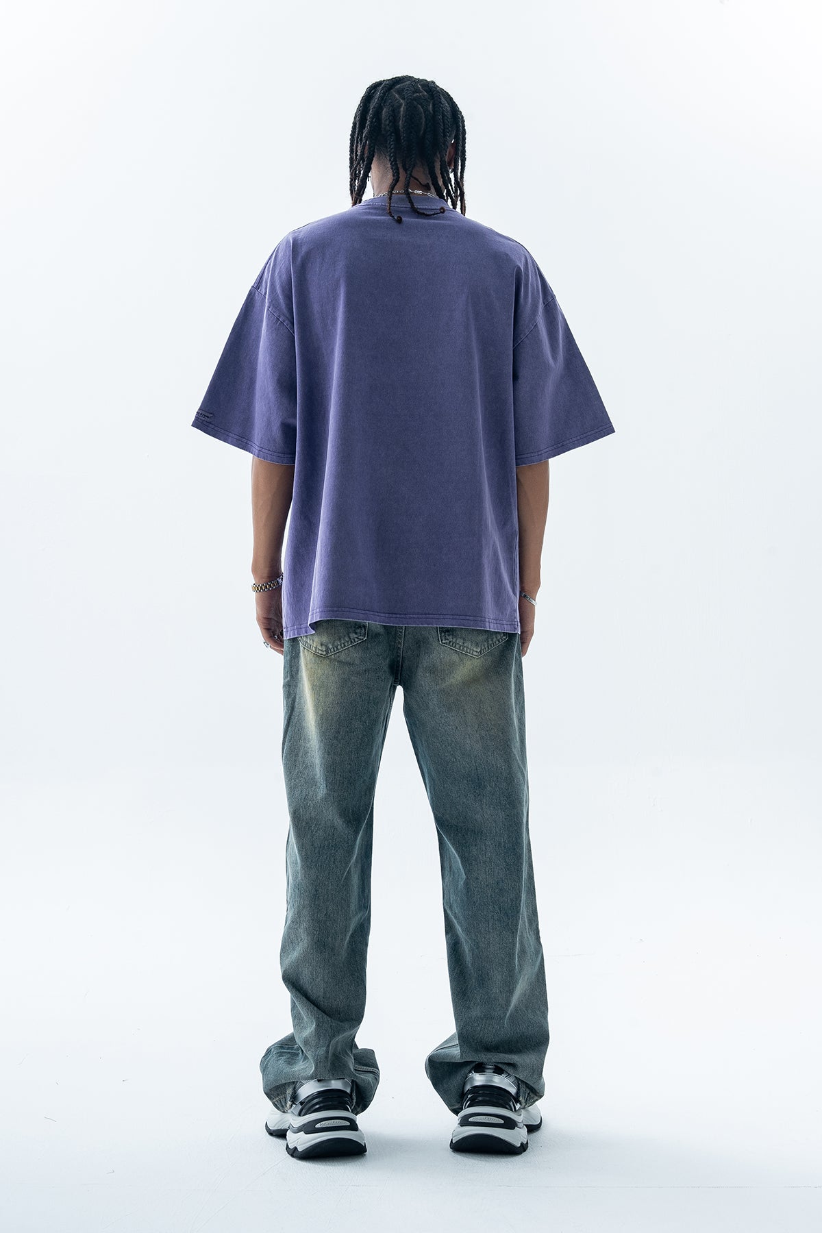 Creepy t-shirt brain slogan tee grunge top in blue